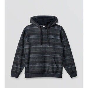 Quicksilver Great Otway Kangaroo Hoodie Mens Stripe Phantom Navy Retro Stripe XL